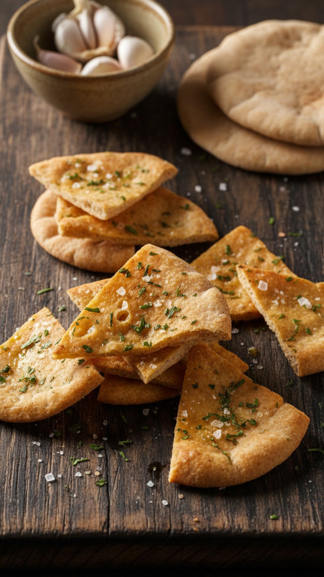 Homemade Baked Pita Chips Preparation