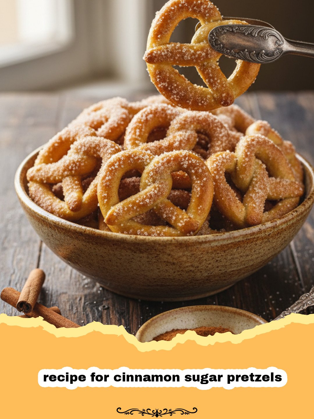 The Most Addictive Homemade Cinnamon Sugar Pretzels 3 recipe for cinnamon sugar pretzels - A stack of warm cinnamon sugar pretzels on a cooling rack.