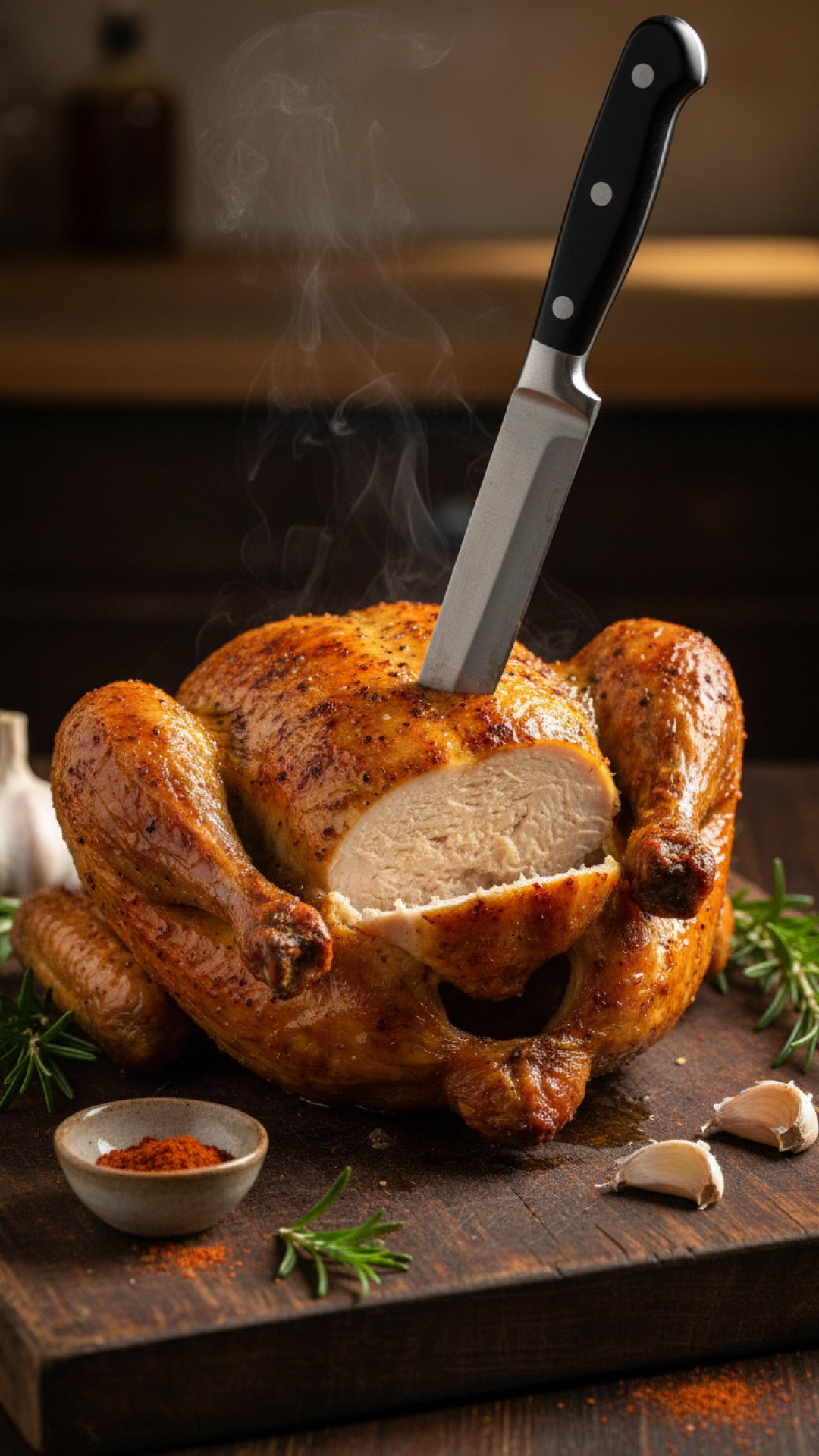 Homemade Rotisserie Chicken Preparation