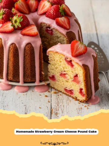 Divine Homemade Strawberry Cream Cheese Pound Cake: Your New Favorite Spring Dessert!