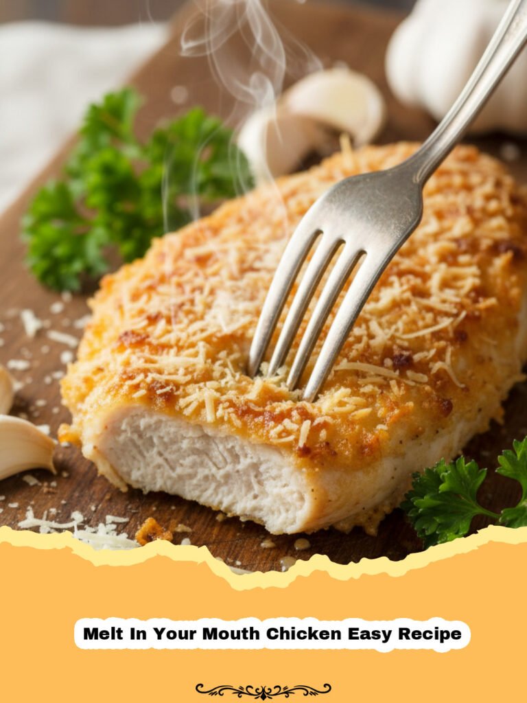 The Ultimate Melt In Your Mouth Chicken Easy Recipe: So Tender, So Flavorful! 5 Close-up of a creamy Melt In Your Mouth Chicken Easy Recipe in a baking dish, garnished with fresh herbs, ready to serve.