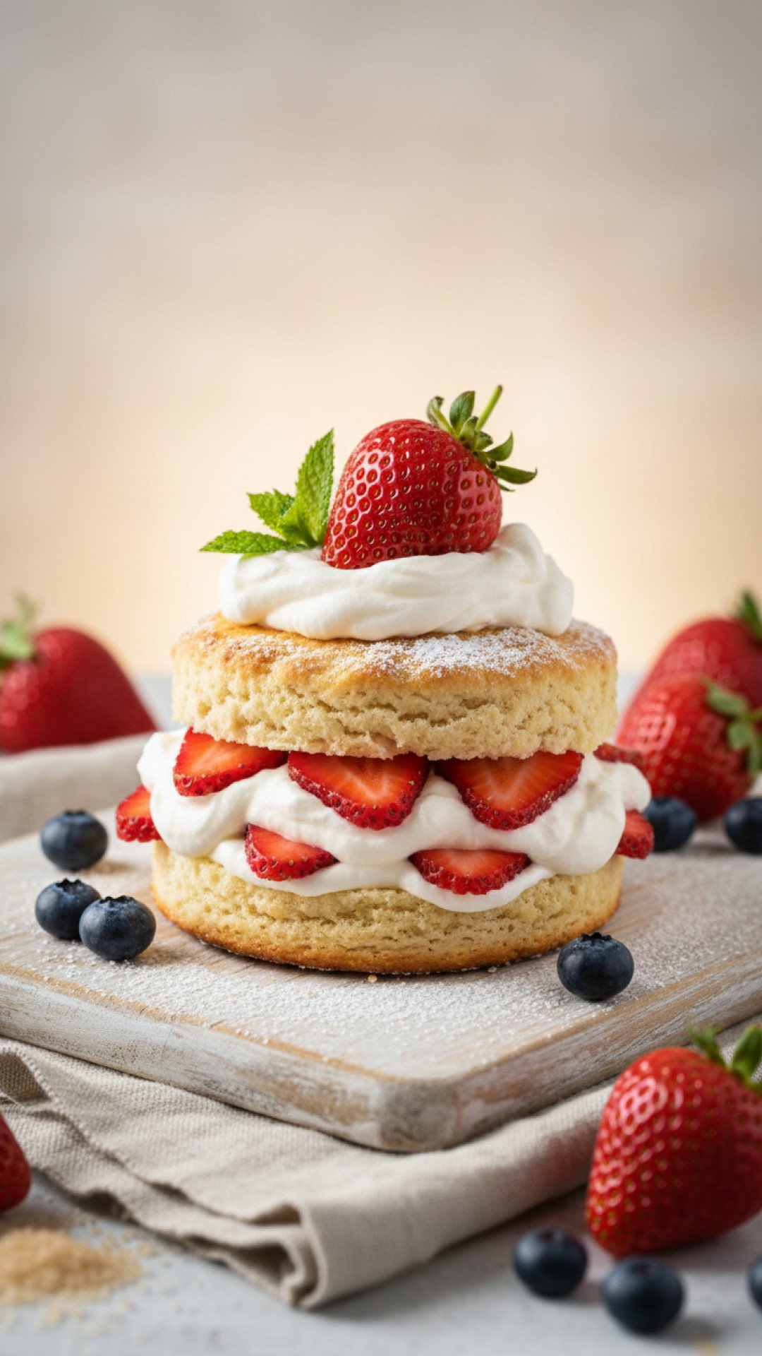 Rustic Strawberry Crumble Cake Preparation