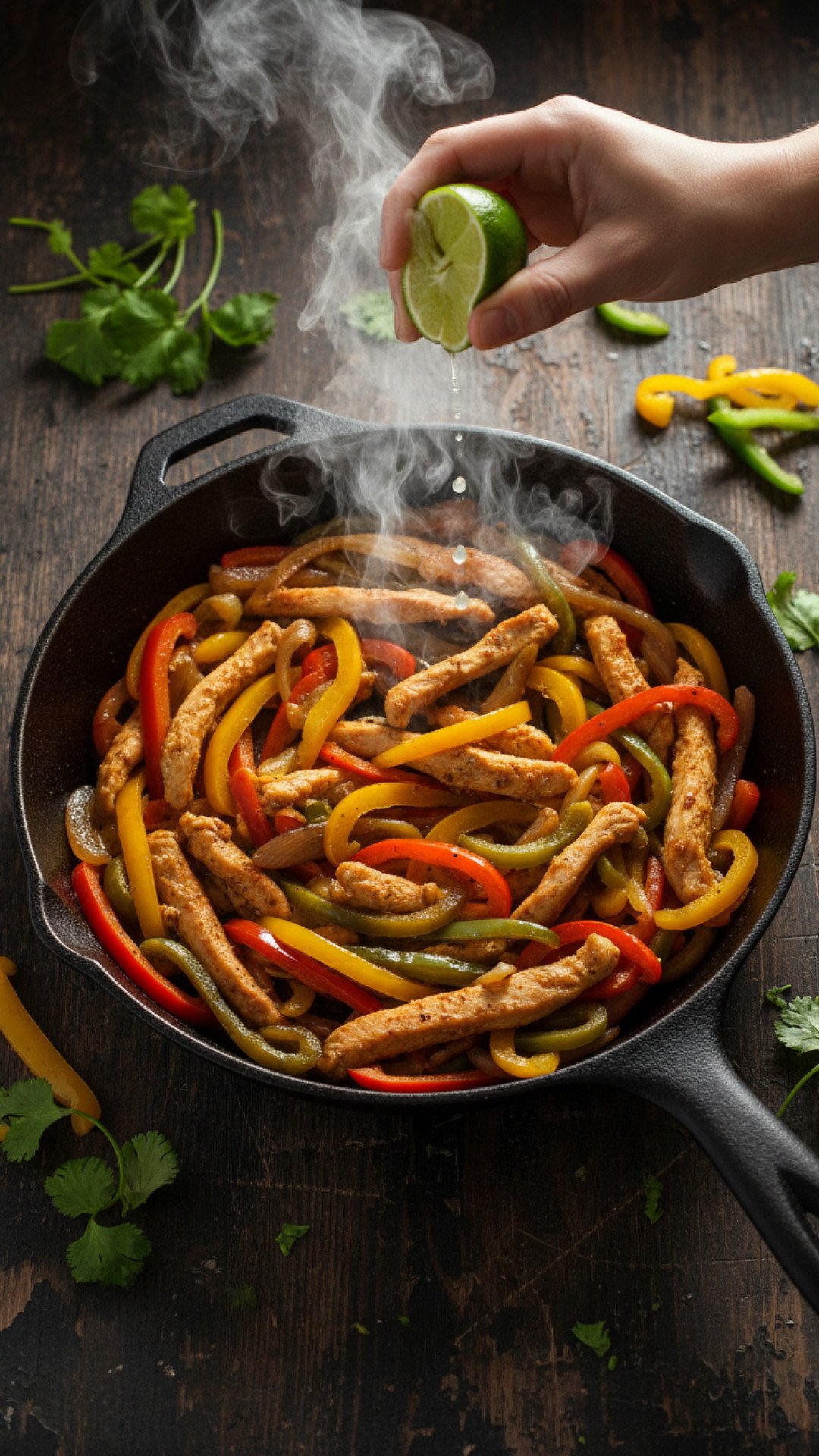 Sizzling Skillet Chicken Fajitas Preparation