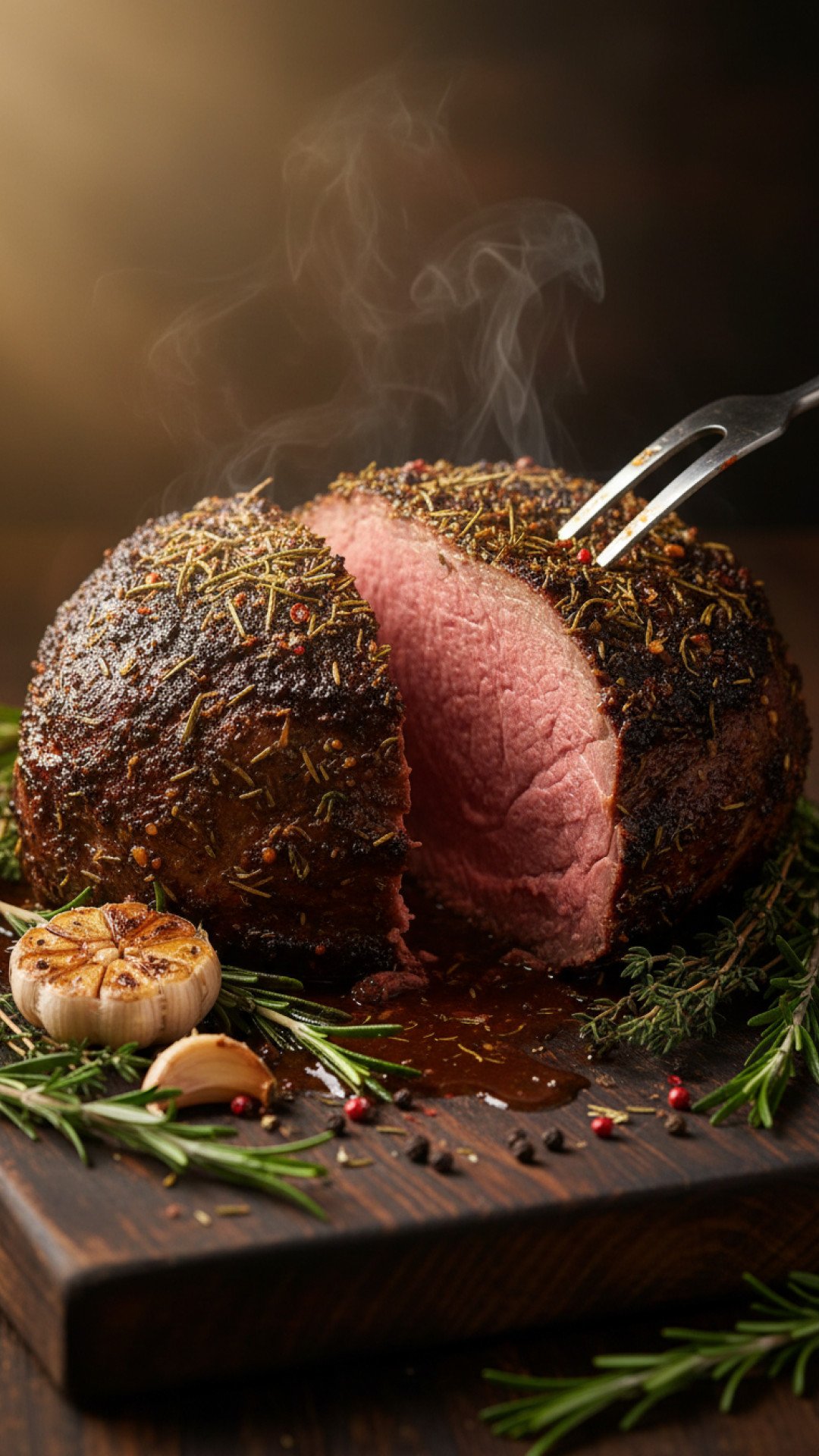 Slow-Cooked Bottom Round Roast Preparation
