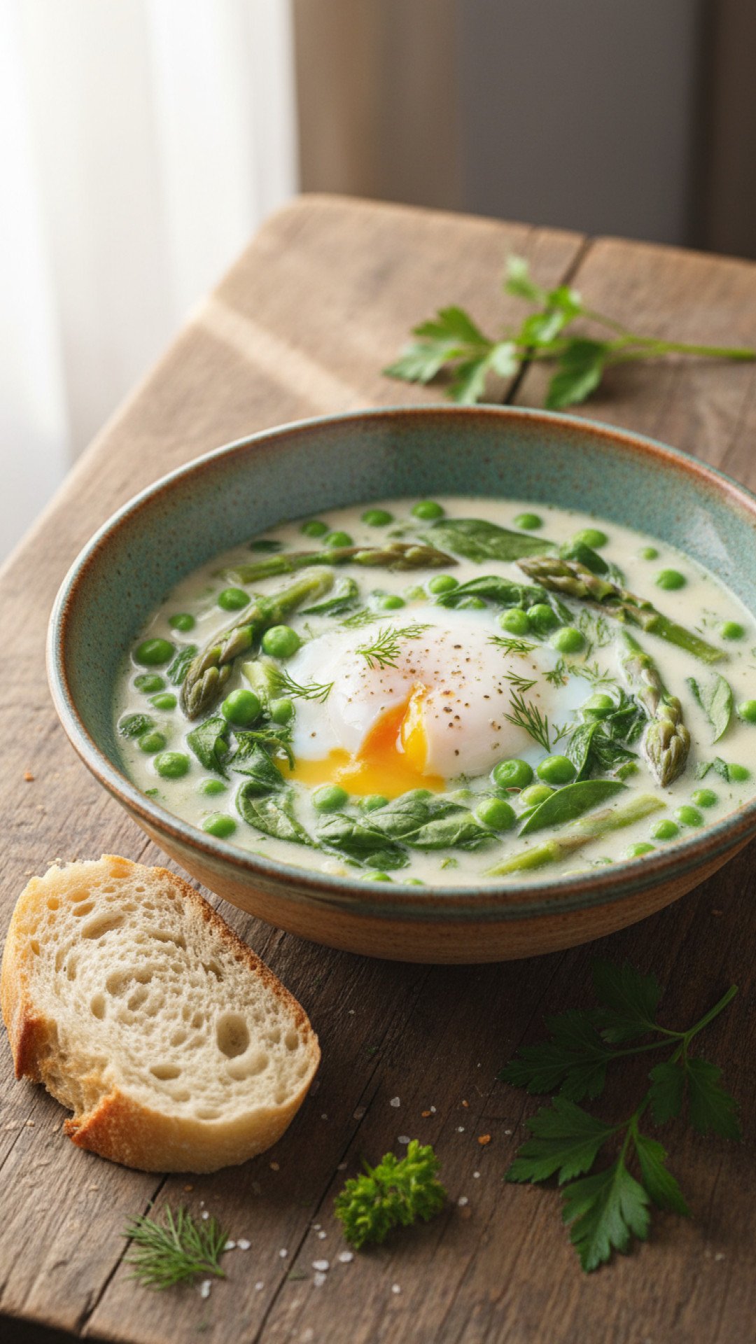 Velvety Spring Green Pea and Asparagus Soup 4 Spring Green Pea and Asparagus Soup Preparation