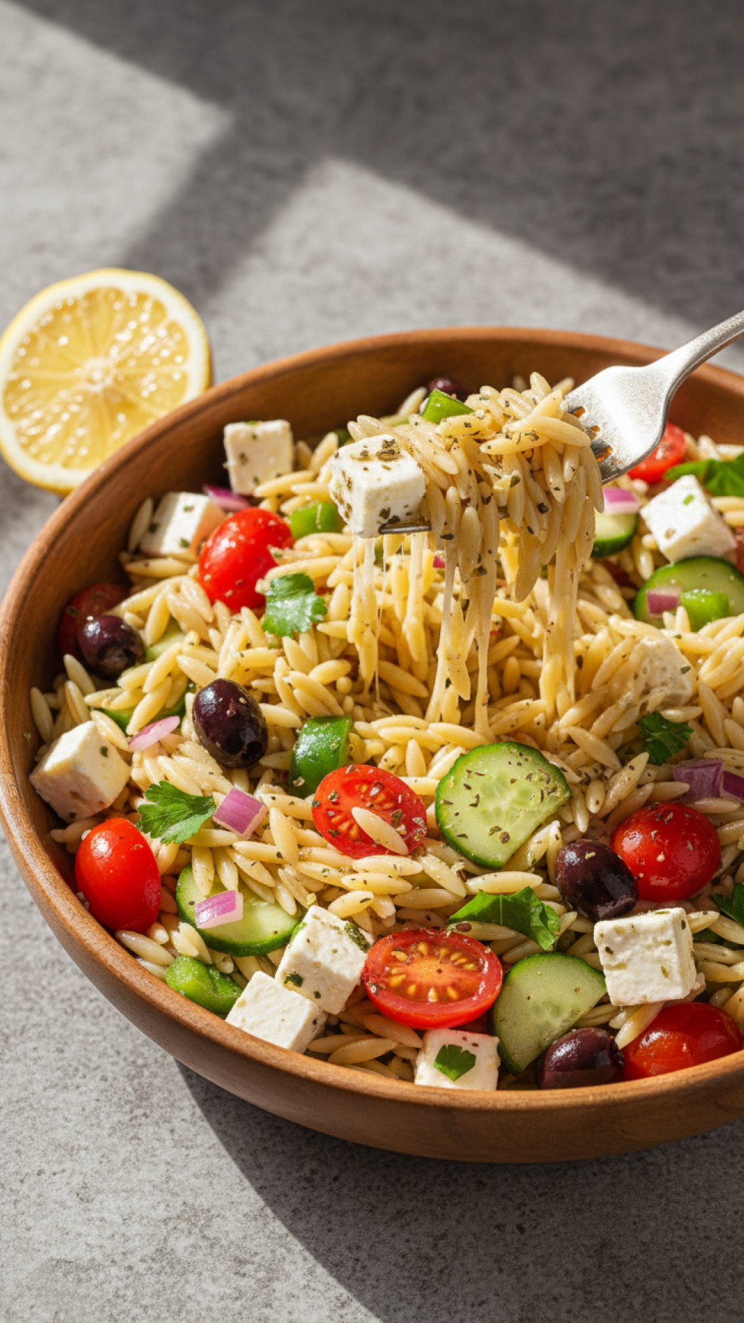 The Ultimate Mediterranean Orzo Pasta Salad Preparation