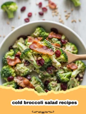The Ultimate Classic Creamy Cold Broccoli Salad with Bacon & Cranberries