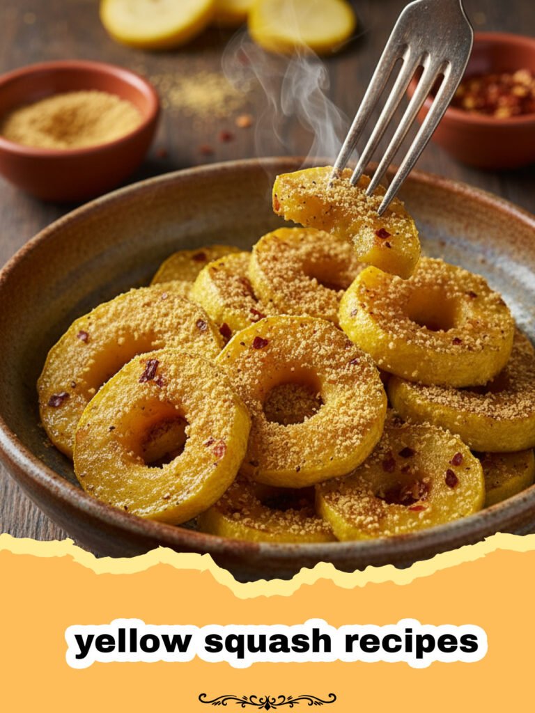 yellow squash recipes - Close-up of golden sautéed yellow squash with fresh herbs and garlic in a cast iron pan.