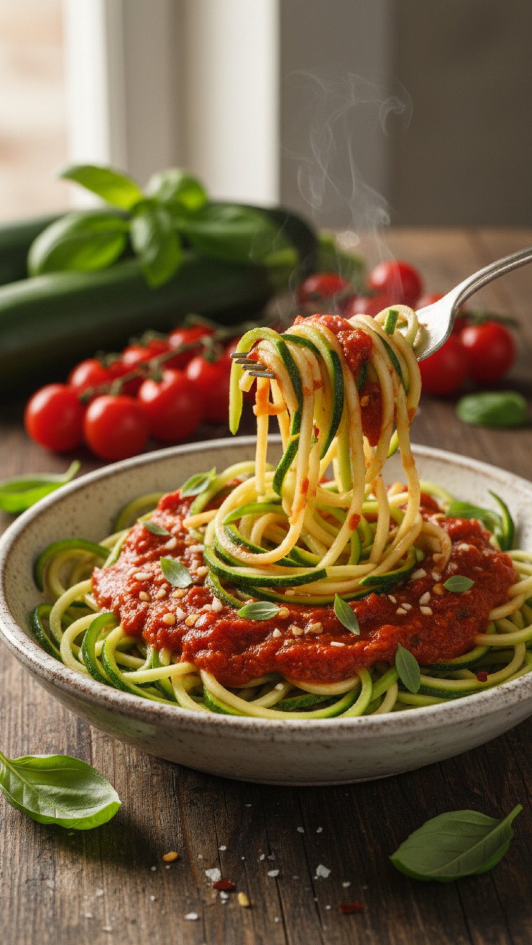 Garlic Parmesan Zoodles Recipe Preparation