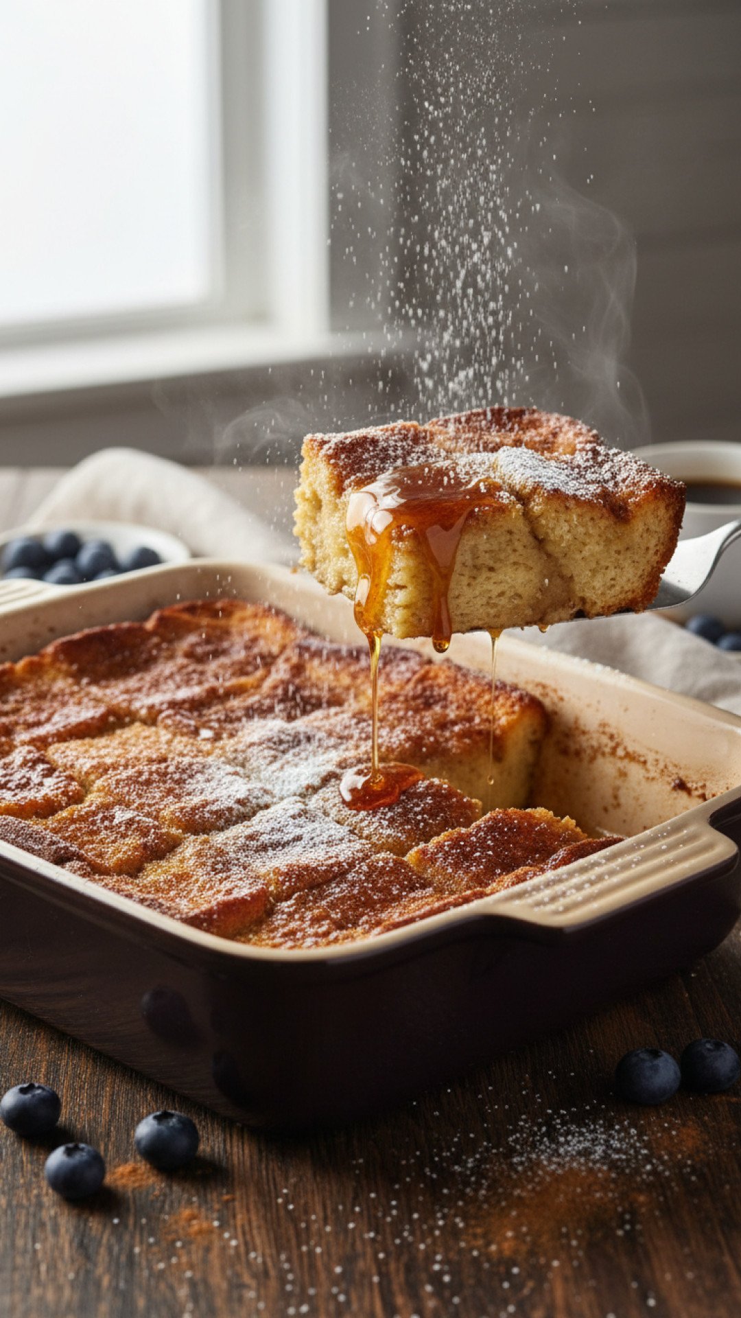 Overnight French Toast Casserole Preparation