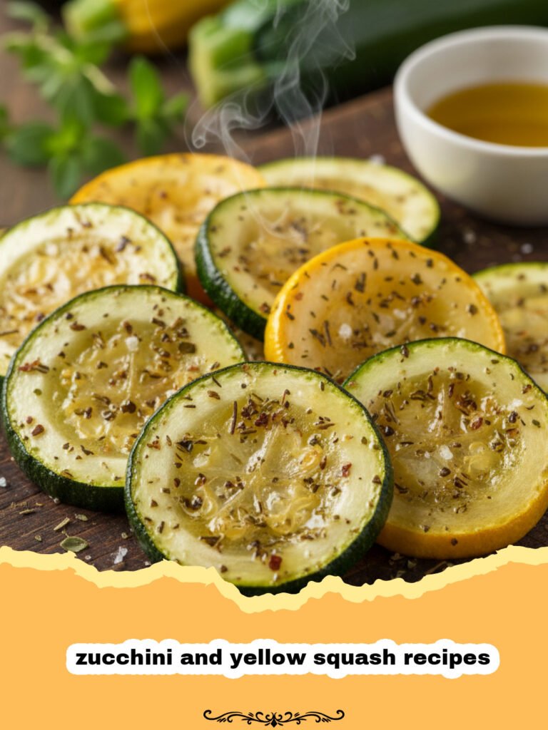 zucchini and yellow squash recipes - Roasted Zucchini and Yellow Squash with Garlic and Herbs on a baking sheet.