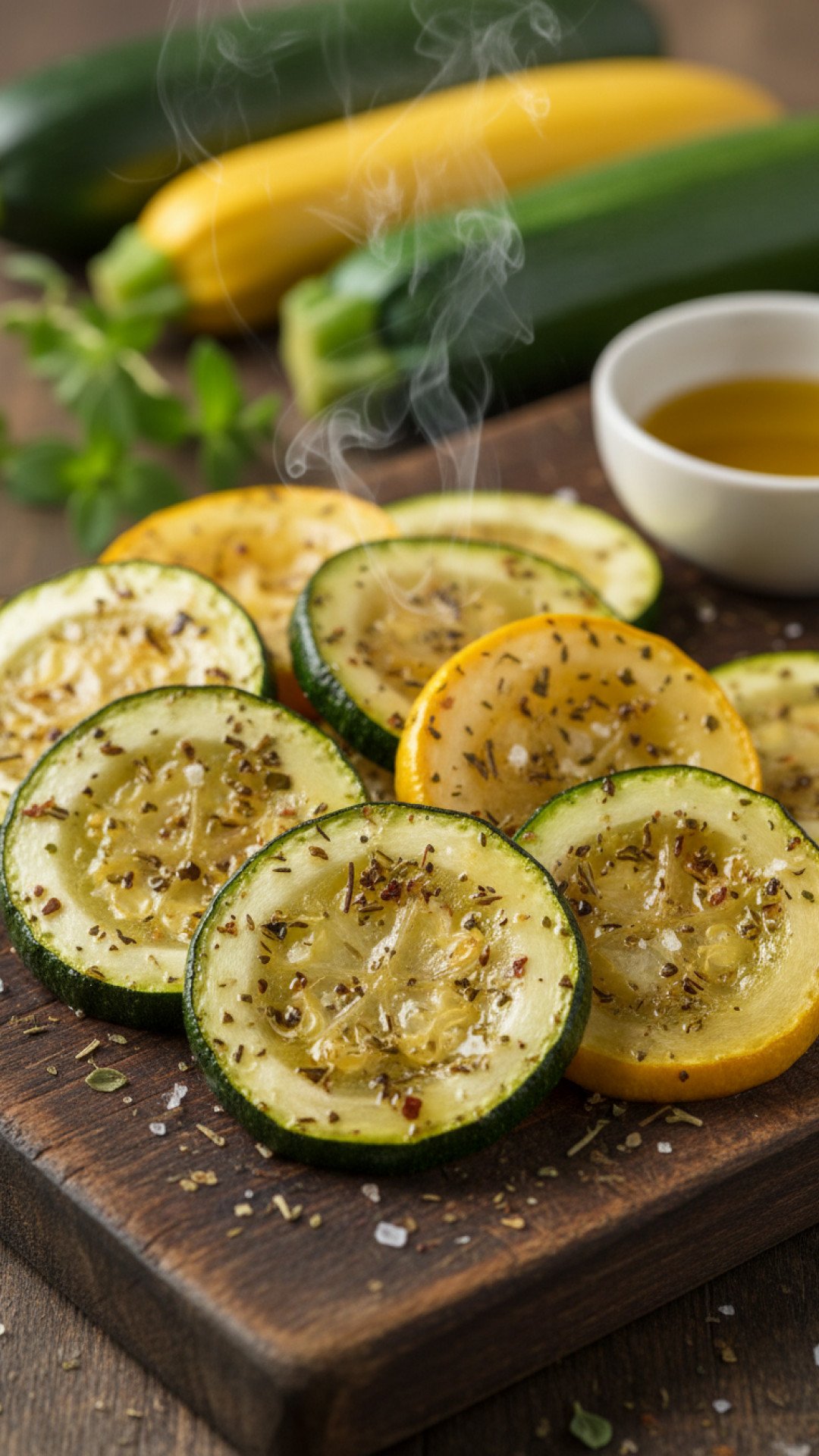 Roasted Garlic Herb Zucchini and Yellow Squash Preparation