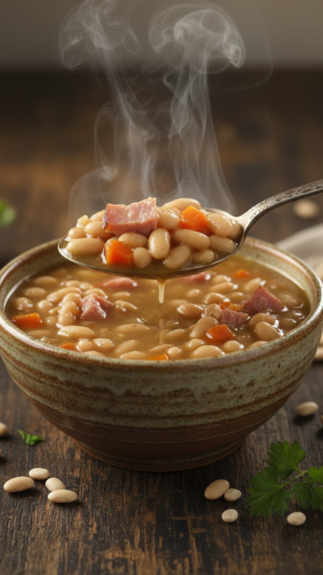 Slow Cooker Hearty Ham and Beans Preparation