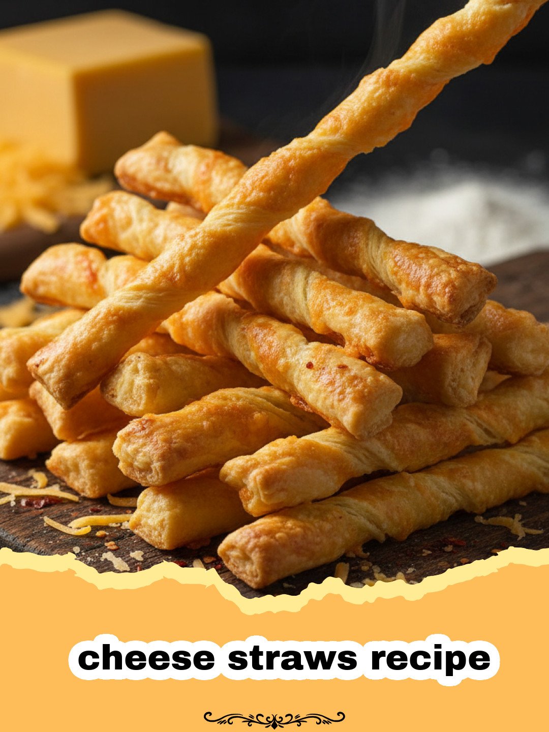 The Irresistible Southern Charm of Homemade Cheese Straws 3 cheese straws recipe - Crispy, golden-brown cheese straws on a baking sheet, ready to be enjoyed.