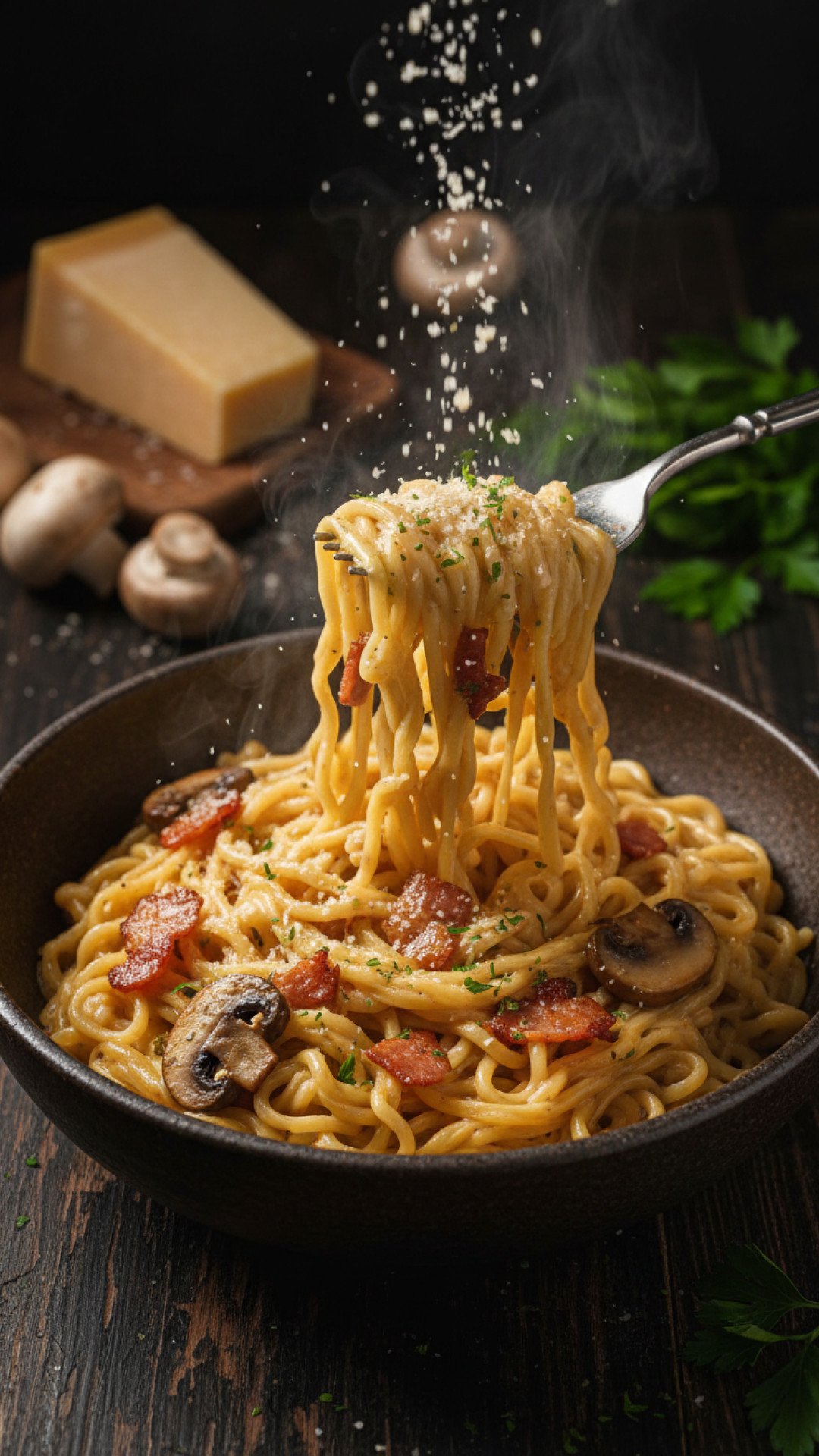 Spicy & Creamy Carbonara Buldak Ramen Preparation