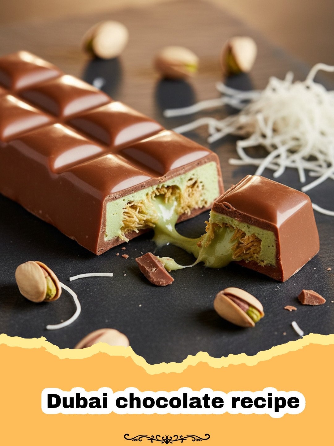 The Ultimate Viral Dubai Chocolate Recipe: Making the Pistachio Kunafa Bar at Home 4 The Viral Dubai Pistachio Kunafa Chocolate Bar Preparation