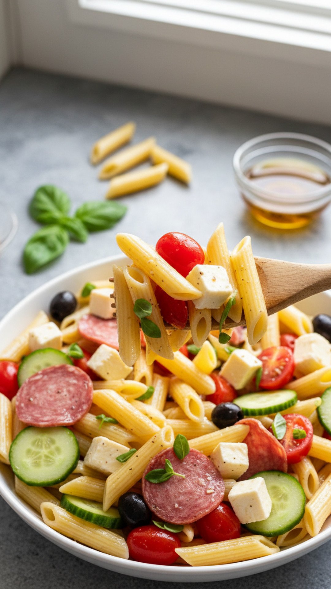 Ultimate Easy Cold Pasta Salad Preparation