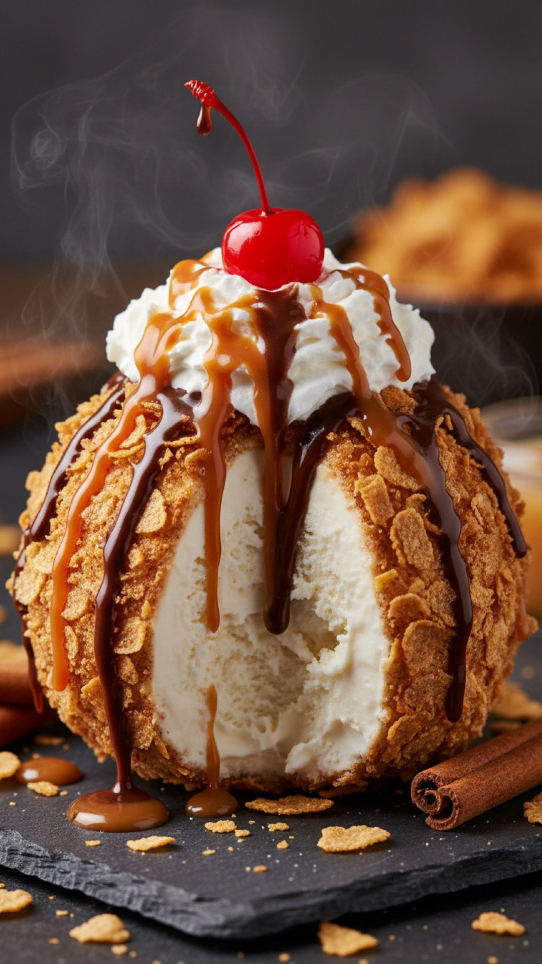 Ultimate Fried Ice Cream Preparation