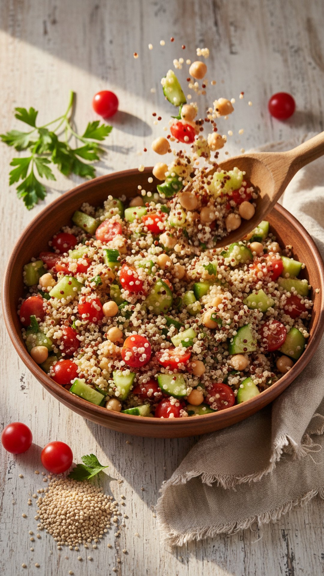 Ultimate Mediterranean Quinoa Salad Preparation