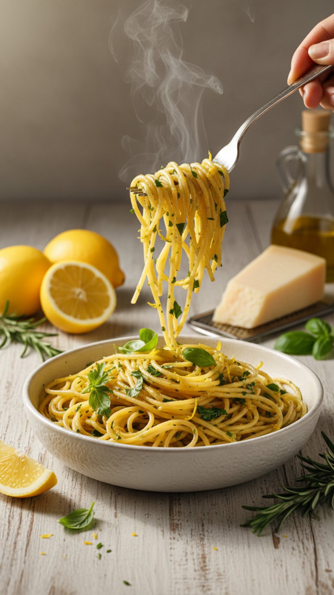 Zesty Lemon Herb Pasta Preparation