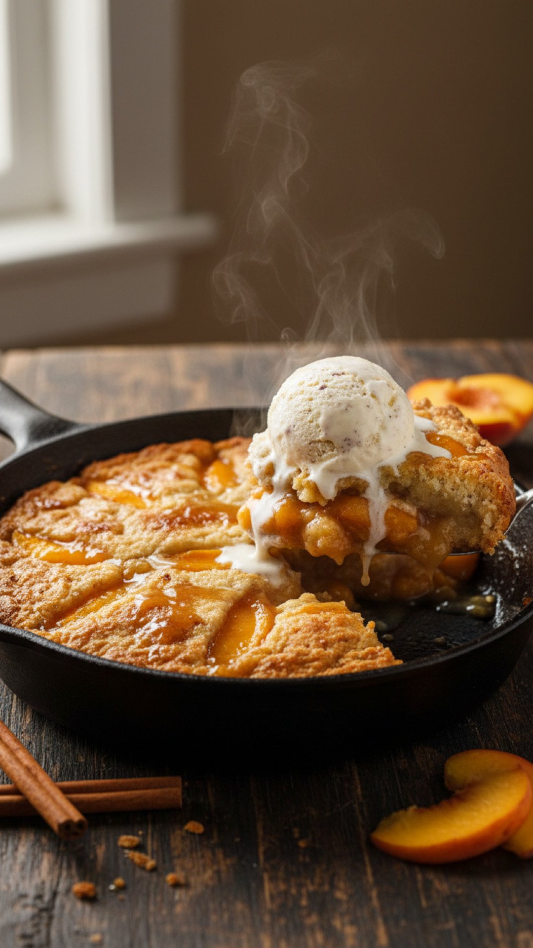Classic Fresh Peach Cobbler Preparation