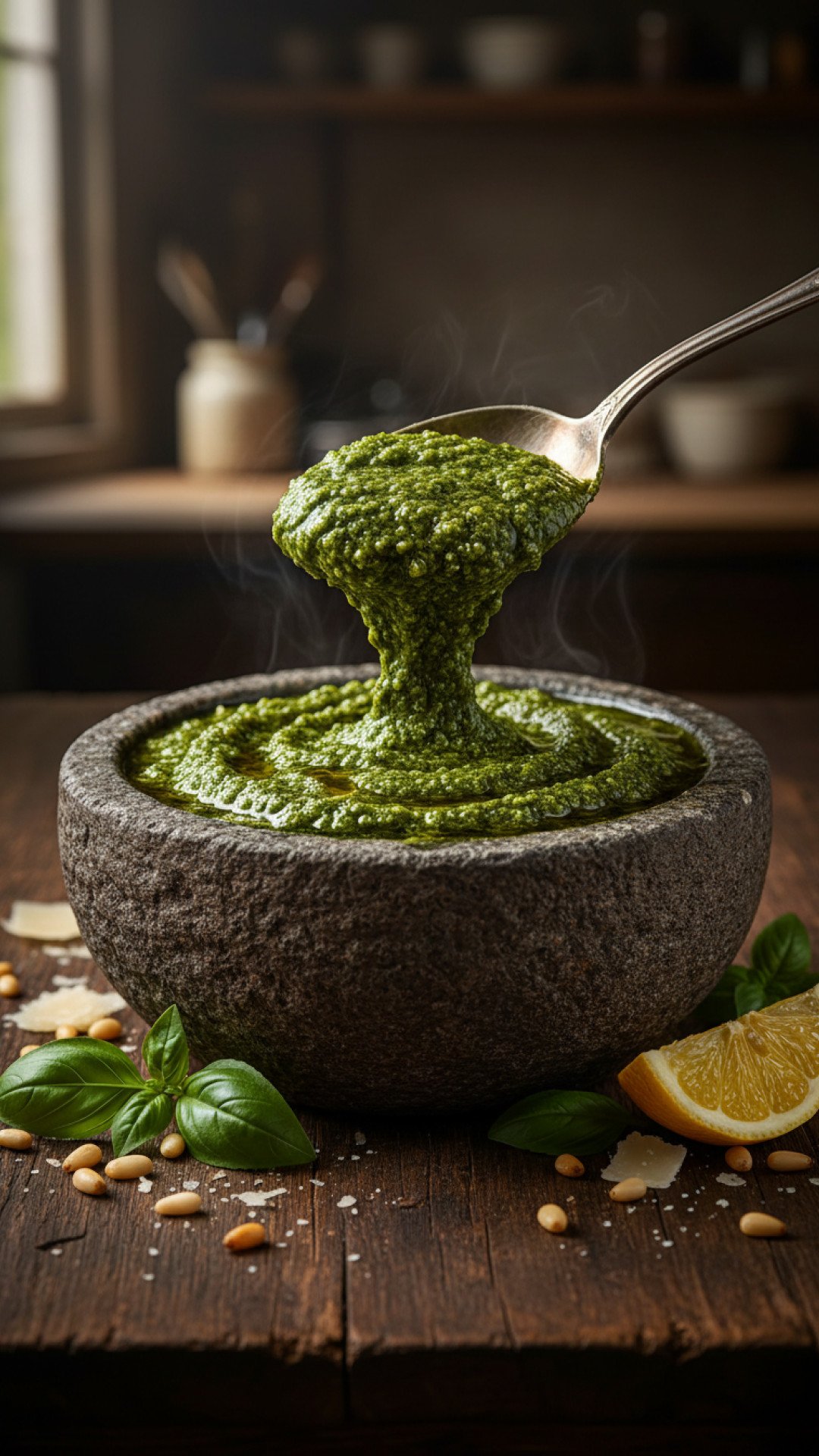 Classic Homemade Basil Pesto Recipe Preparation