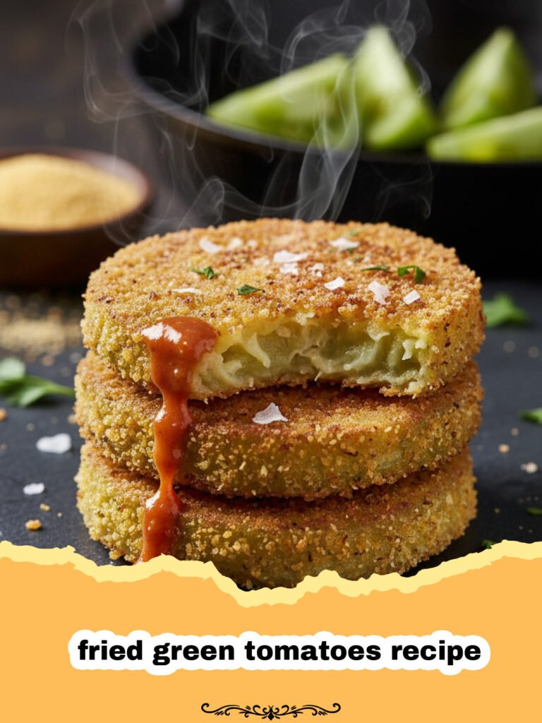 The Ultimate Southern Fried Green Tomatoes Recipe: A Crispy Delight! 5 fried green tomatoes recipe - Close-up of golden brown, crispy fried green tomatoes stacked on a plate.
