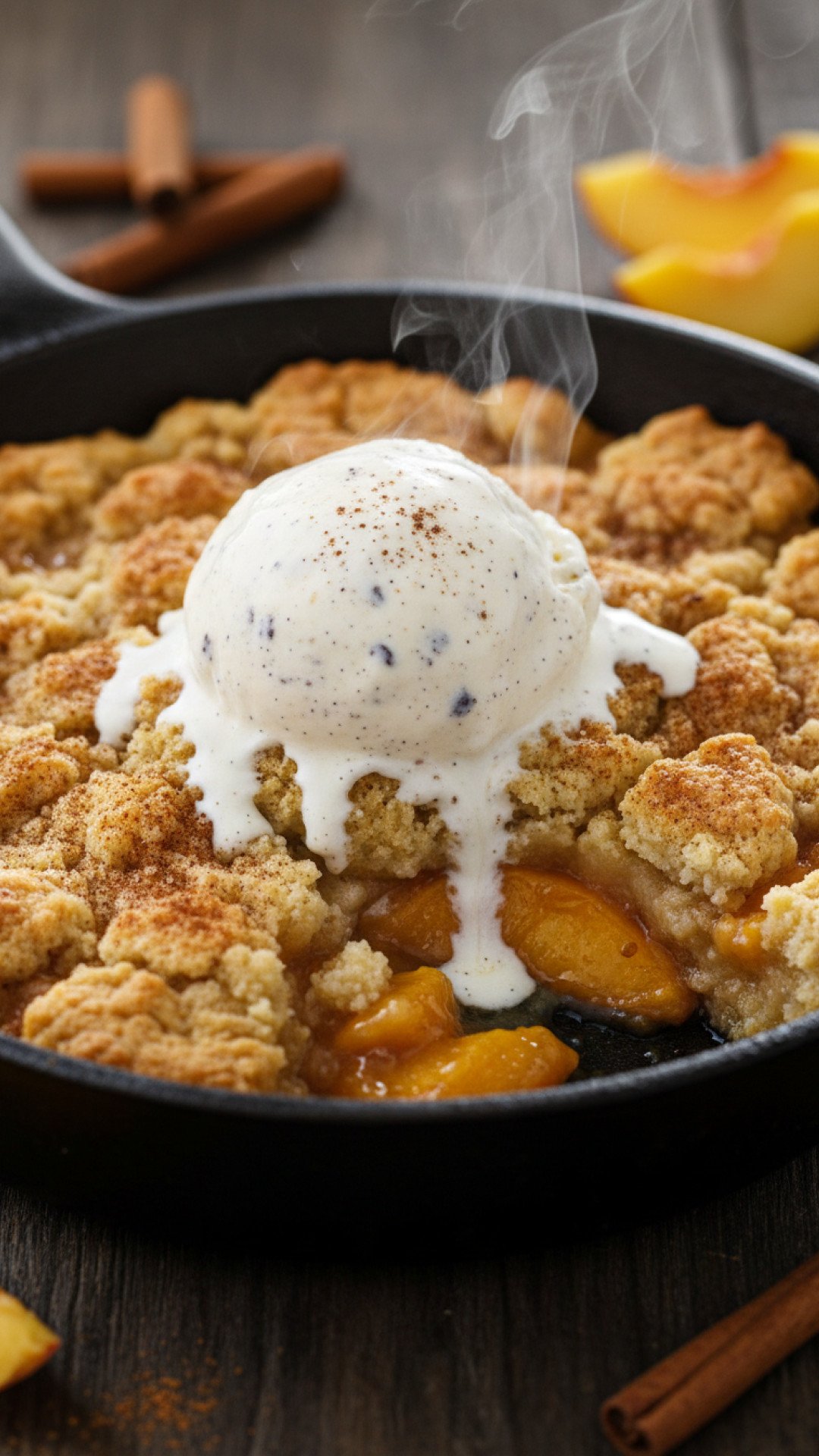 Easy Peach Cobbler Preparation