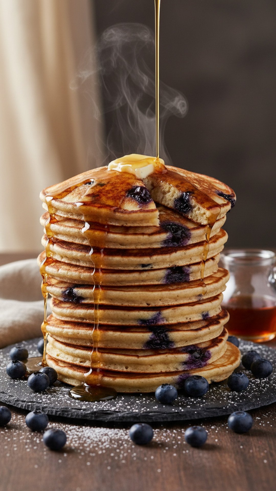 Fluffy Homemade Blueberry Pancakes Preparation