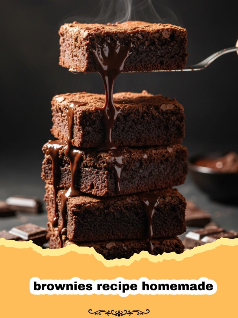 The Secret to the Fudgiest Brownies Recipe Homemade 5 brownies recipe homemade - A stack of fudgy homemade brownies with a crackly top on a cooling rack.