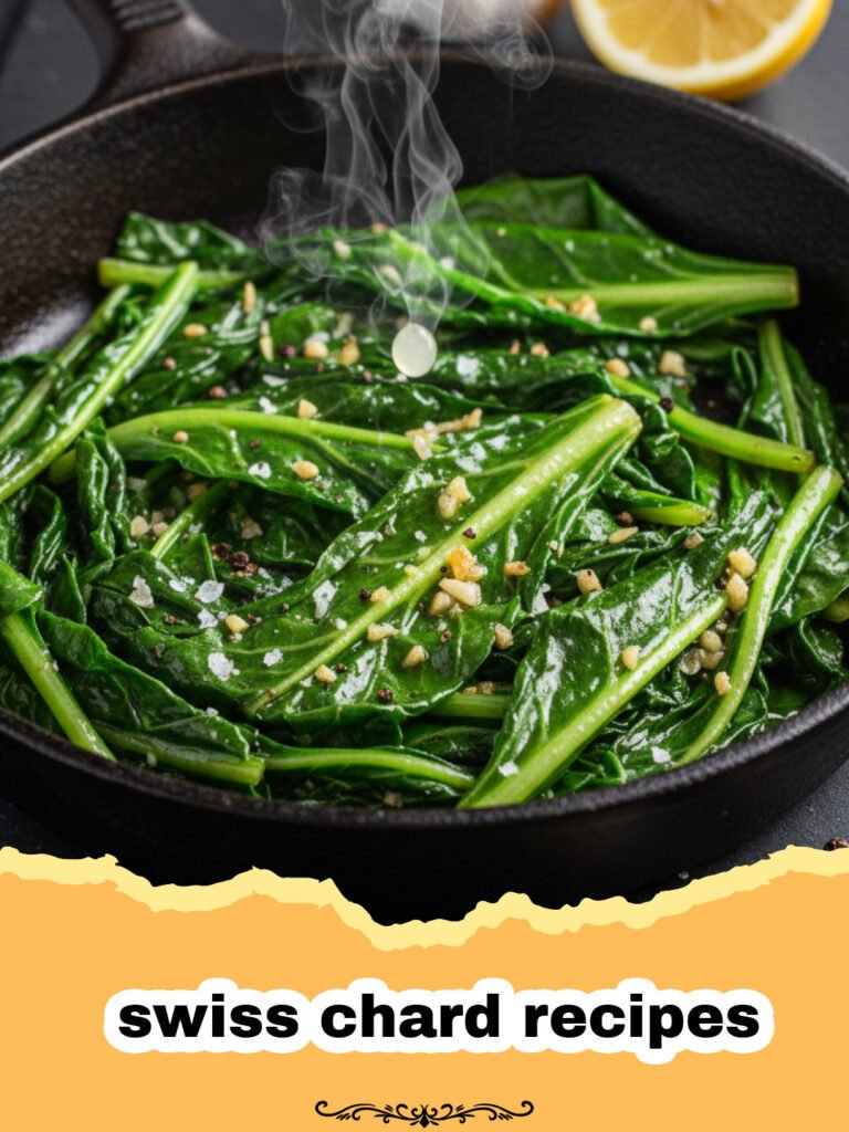 swiss chard recipes - Vibrant Sautéed Swiss Chard with Garlic and Lemon in a bowl