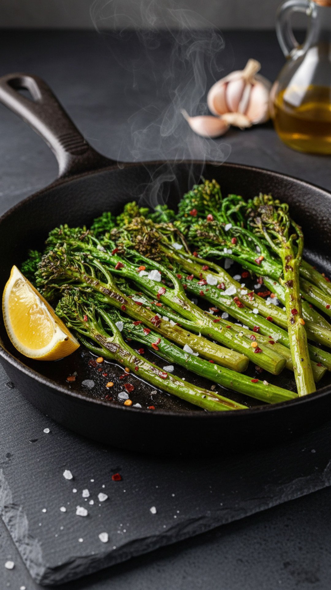 Garlicky Roasted Broccolini Preparation