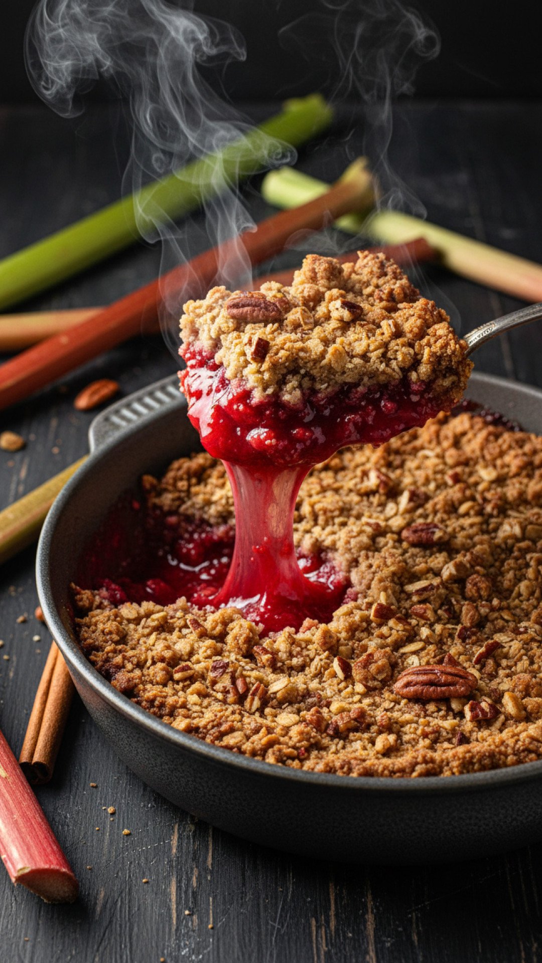 Grandma's Best Rhubarb Crumble Preparation