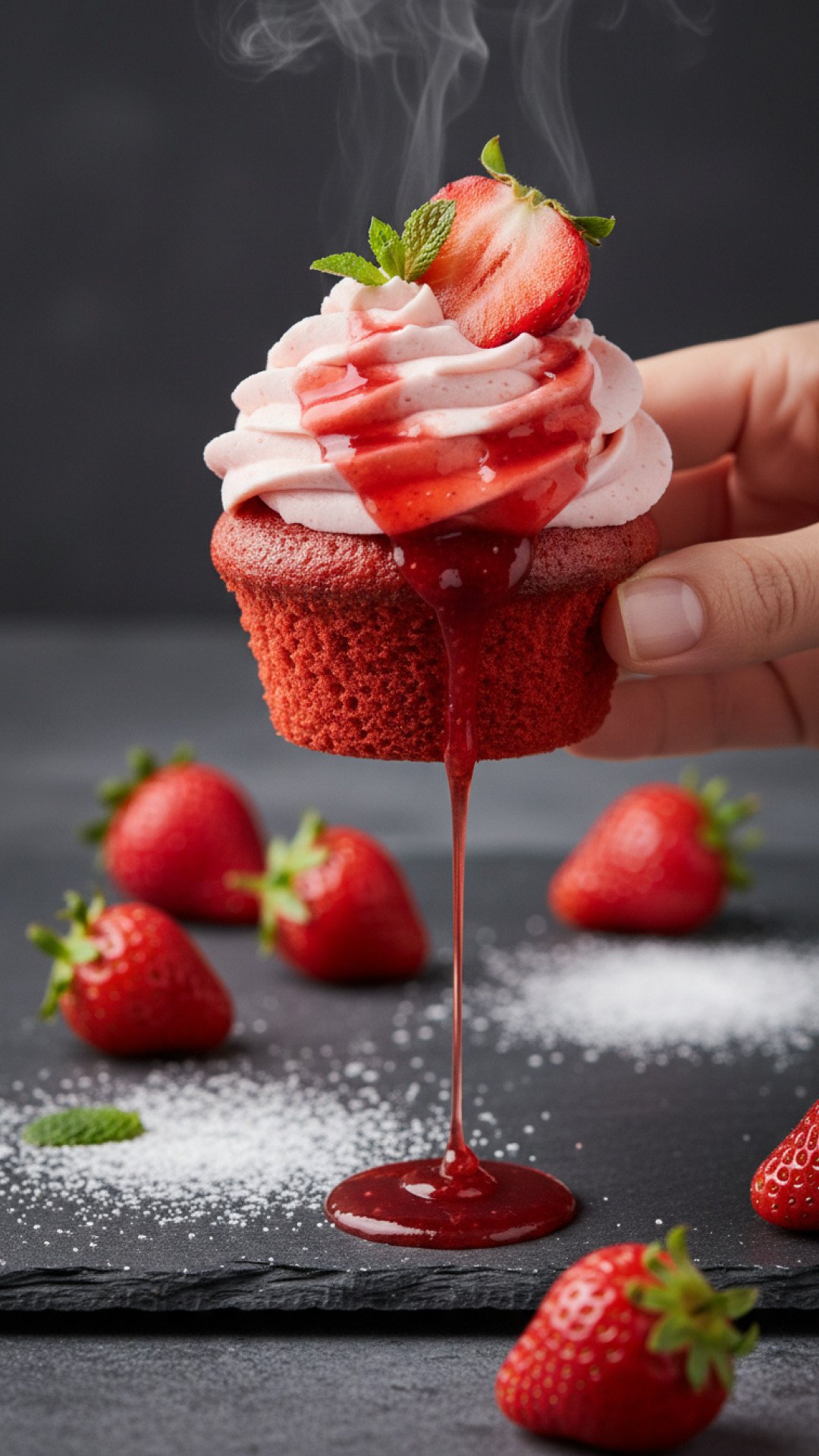 Heavenly Homemade Strawberry Cupcakes with Fresh Strawberry Buttercream Preparation