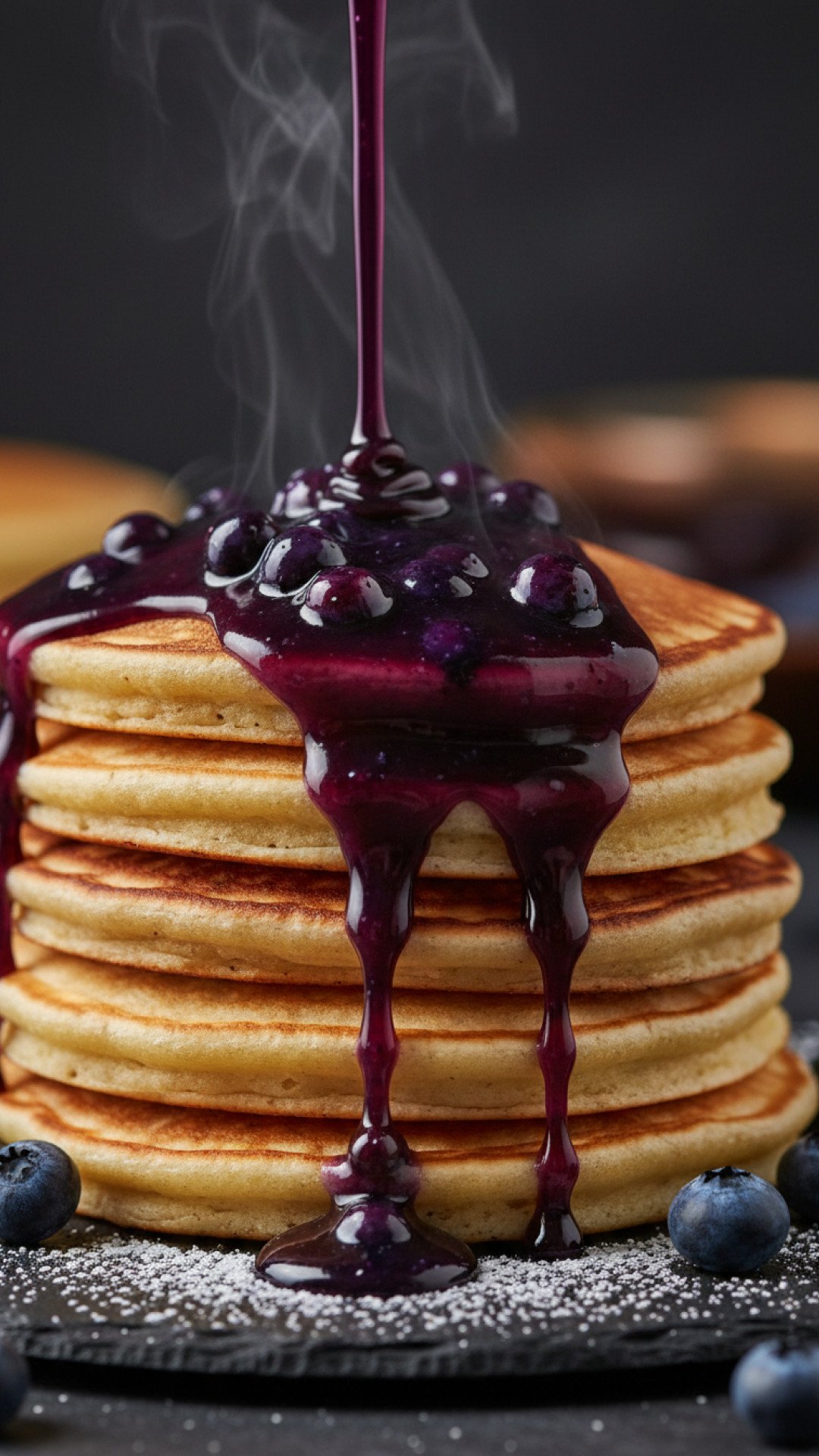 Homemade Blueberry Syrup Preparation