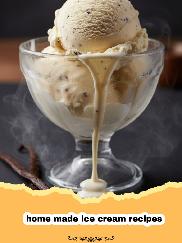 The Ultimate Guide to Delicious Home Made Ice Cream Recipes 5 home made ice cream recipes - A perfectly scooped bowl of creamy homemade vanilla bean ice cream with a fresh vanilla bean pod as garnish.