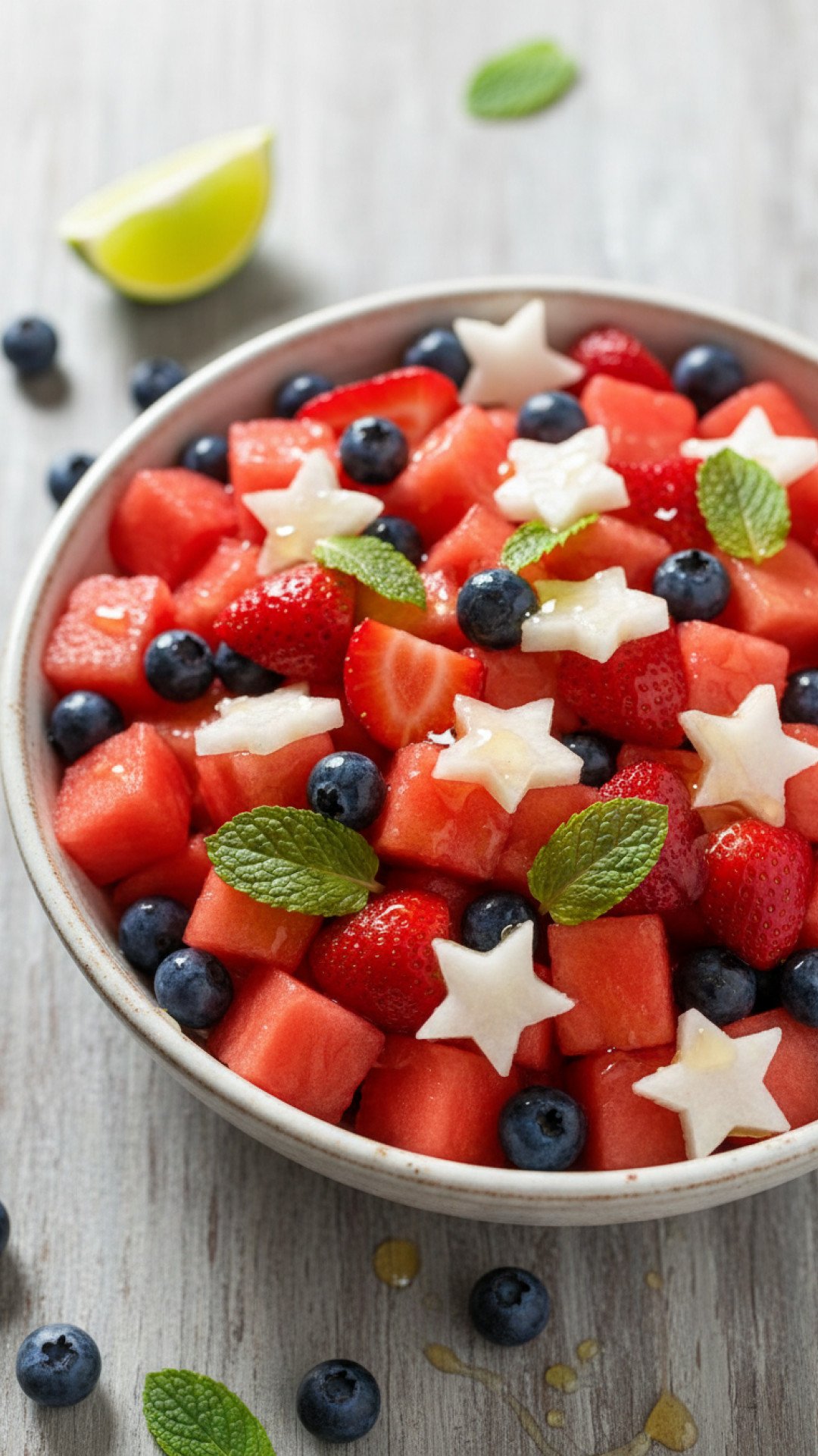 Patriotic Berry Trifle Preparation