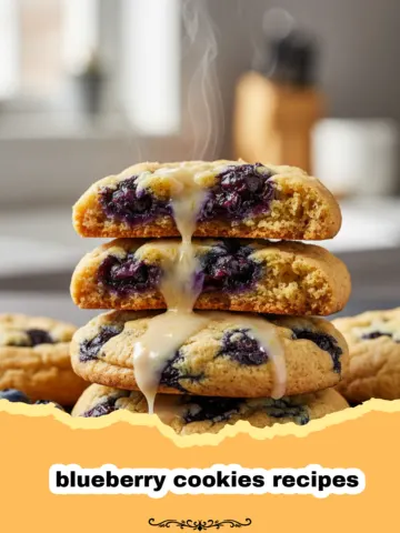 Soft and Chewy Blueberry Cookies with Fresh Lemon Zest