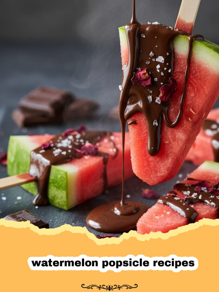watermelon popsicle recipes - Close-up of vibrant red watermelon lime popsicles in white molds on a wooden board, garnished with fresh mint leaves and lime slices.