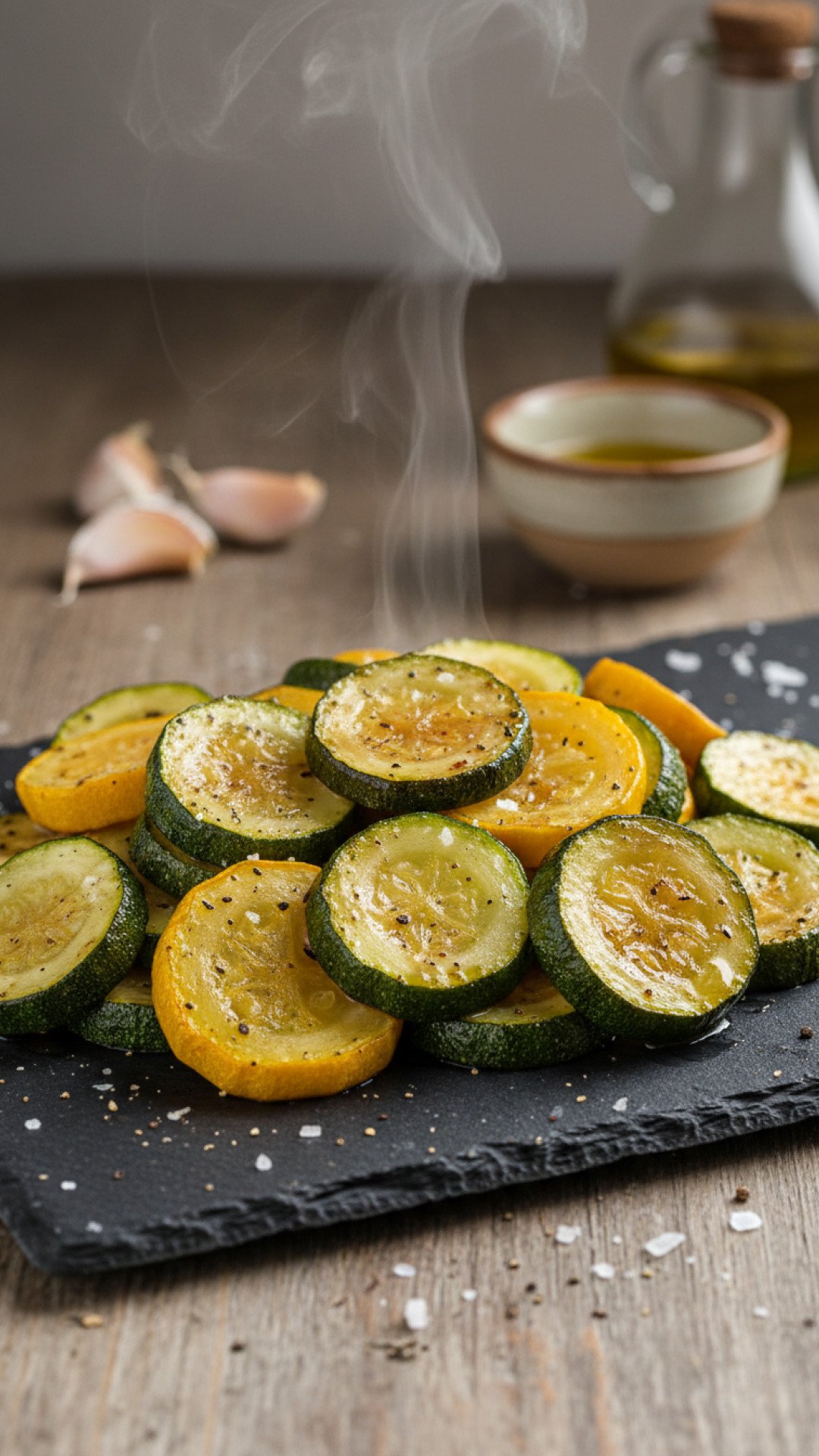 Roasted Garlic Herb Squash and Zucchini Preparation