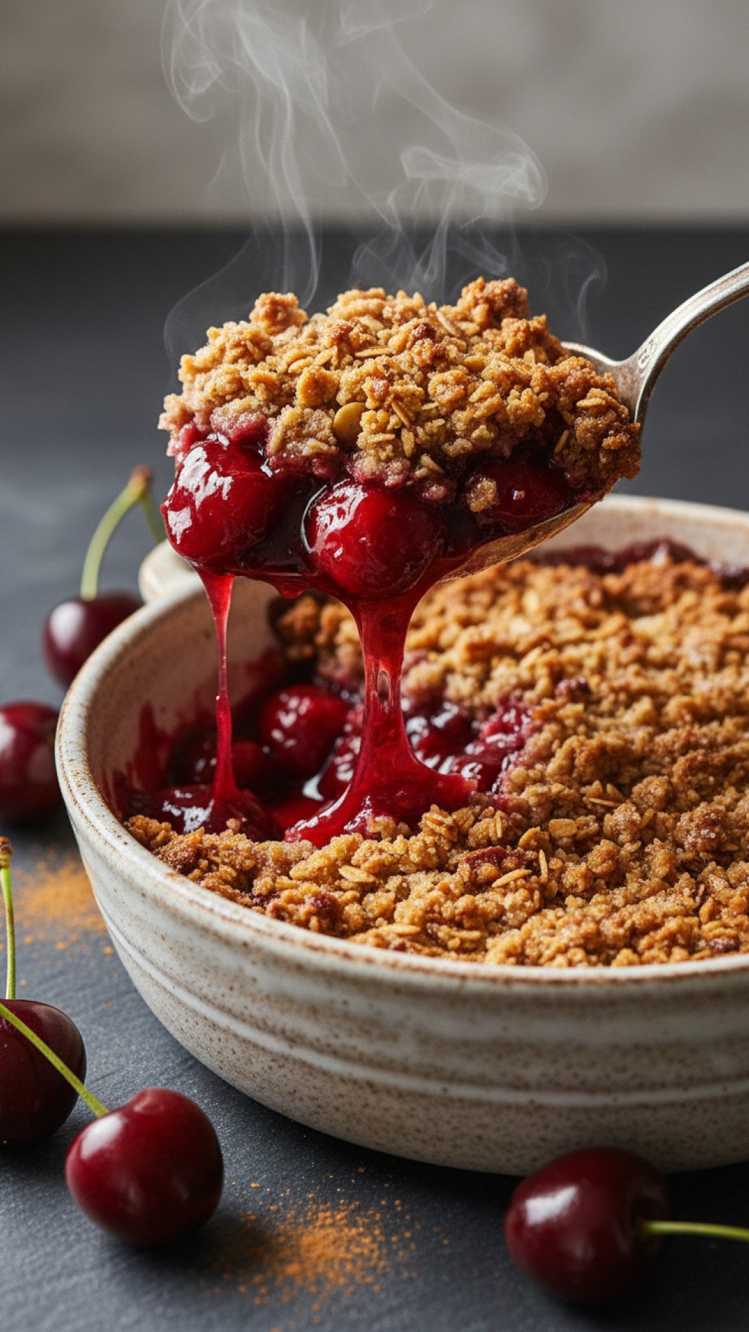 Rustic Fresh Cherry Almond Crumble: The Ultimate Summer Dessert 4 Rustic Fresh Cherry Almond Crumble Preparation