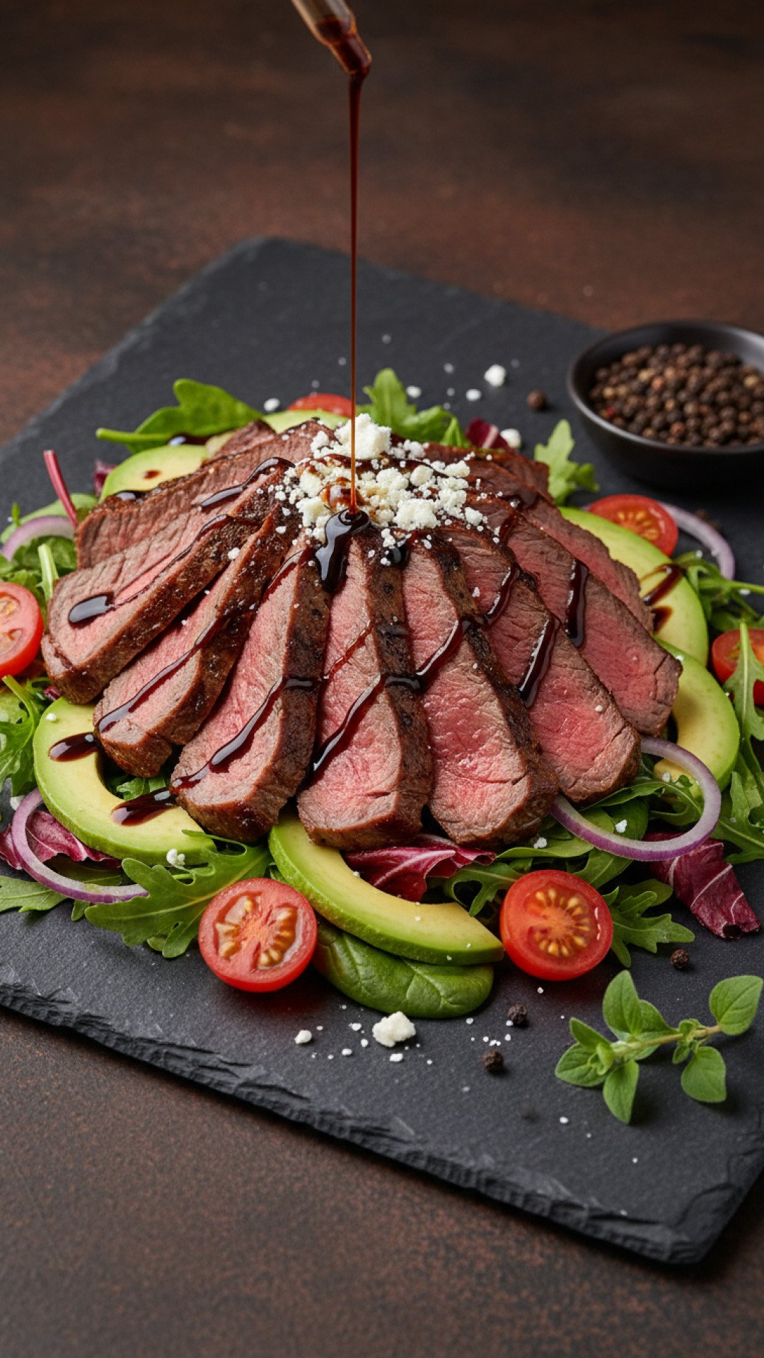 Seared Steak Salad with Balsamic Vinaigrette Preparation