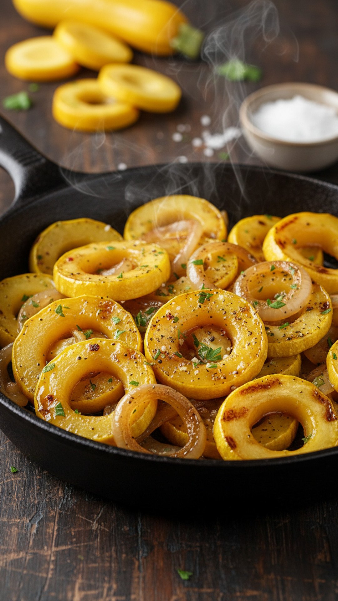 Simple Sautéed Garlic Herb Yellow Squash Preparation