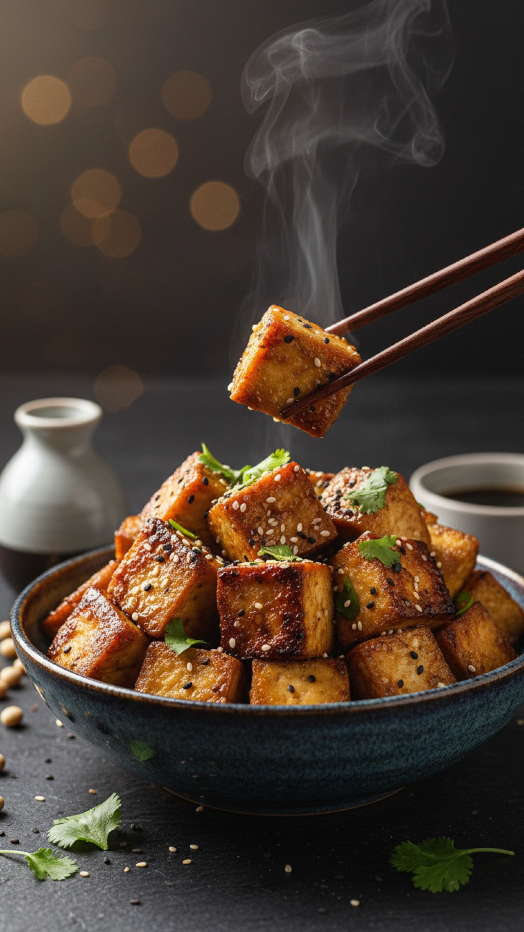 Spicy Garlic Tofu Preparation