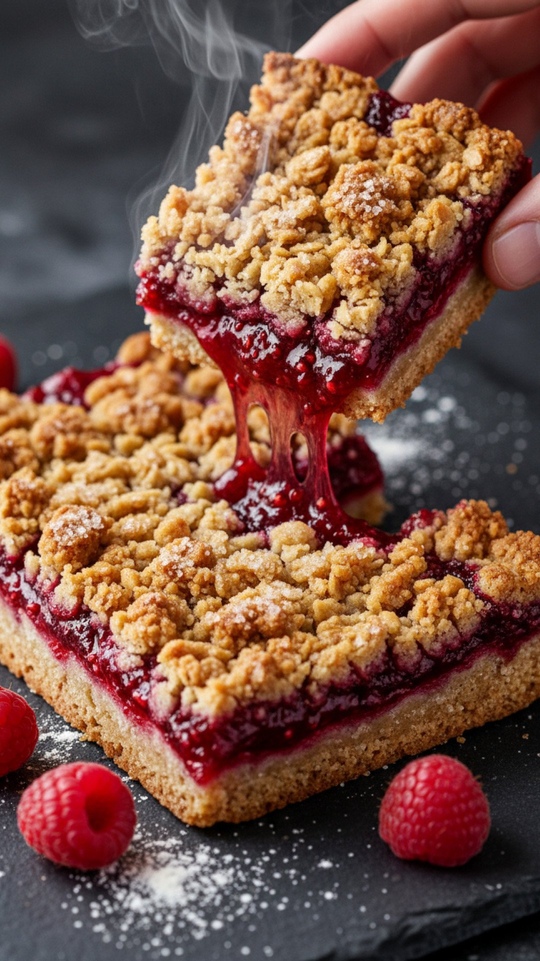 The Ultimate Raspberry Oat Crumble Bars Preparation