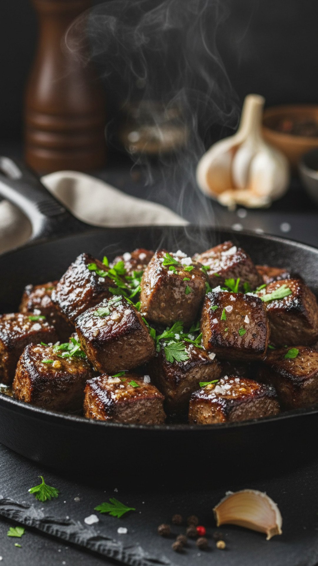 Ultimate Garlic Butter Steak Bites Preparation