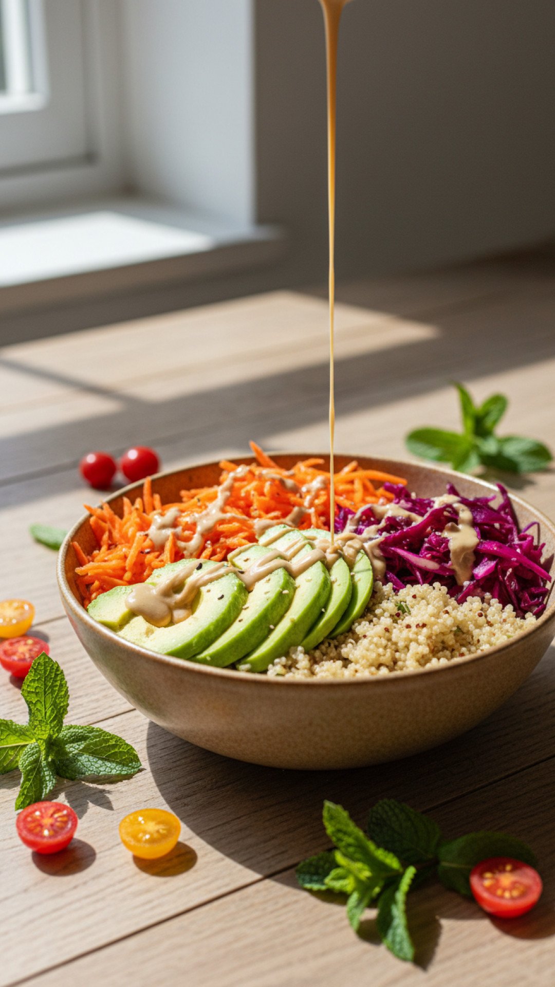 Zesty Mediterranean Quinoa Salad with Grilled Chicken Preparation