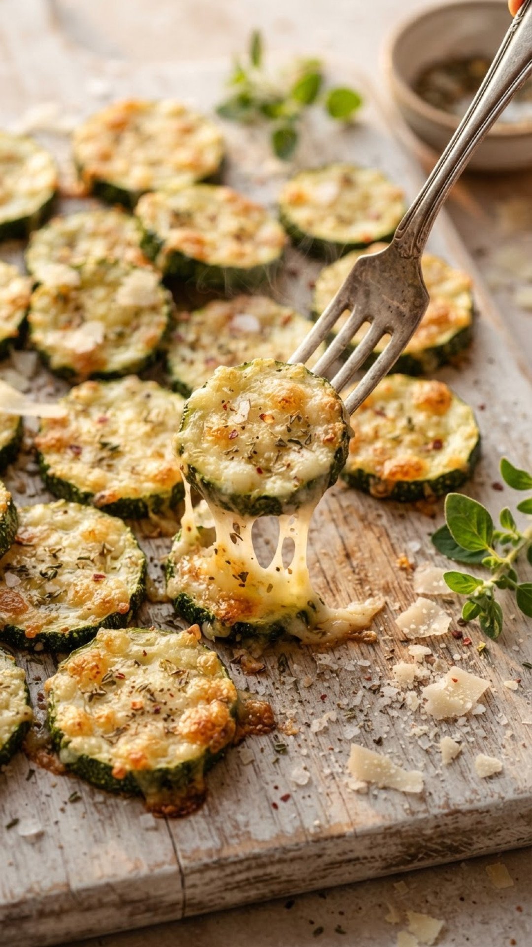 Cheesy Herb Baked Zucchini Preparation