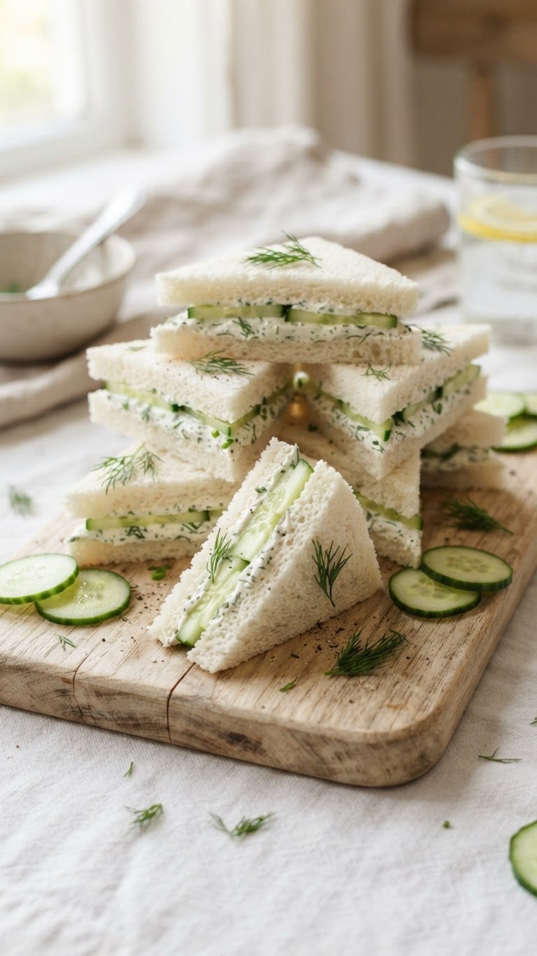 Classic Herbed Cucumber Sandwiches Preparation