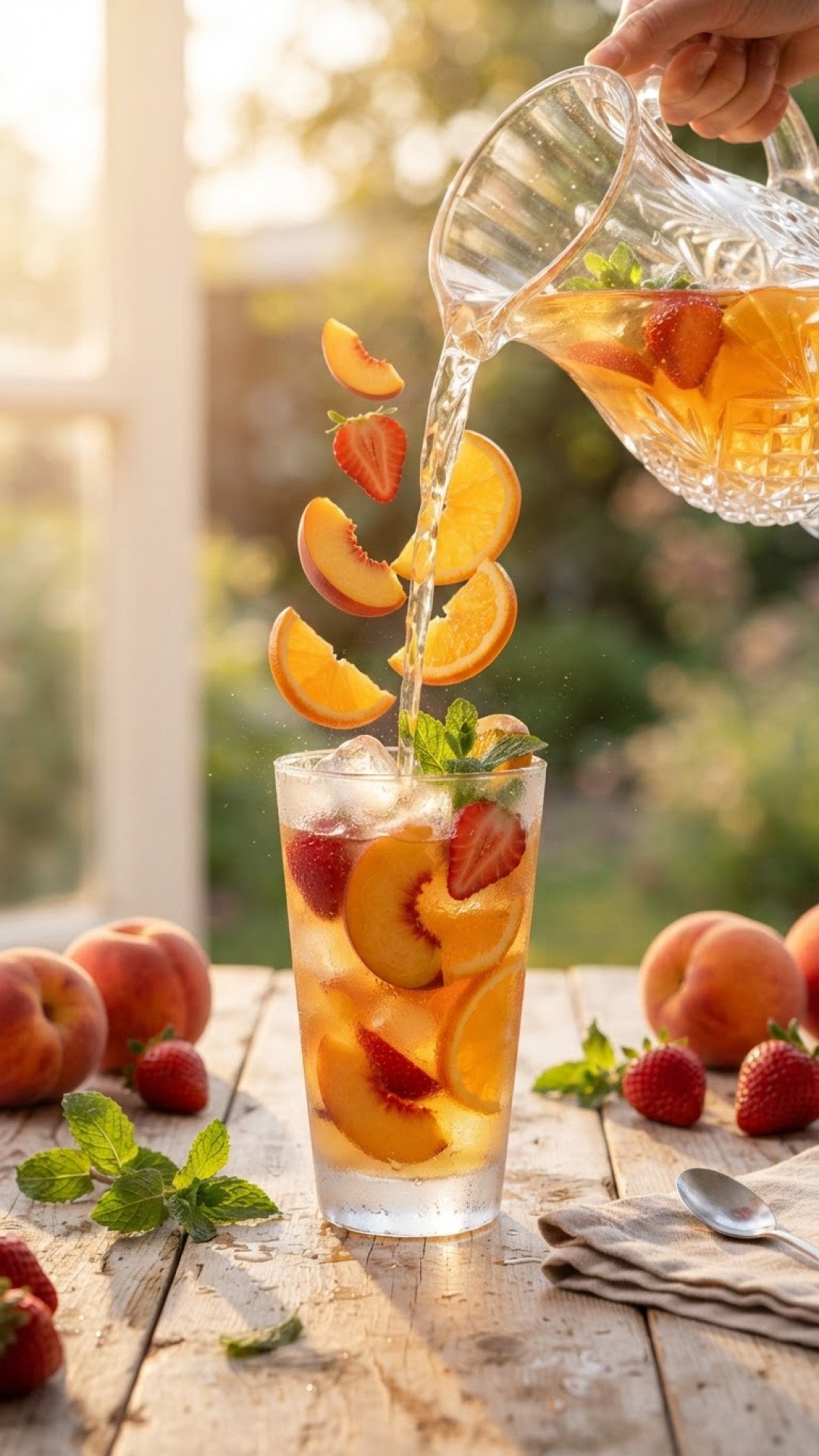 Classic Summer Peach Sangria Preparation